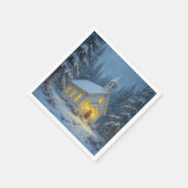 White Christmas Chapel In Winter Pines Servet (Hoek)