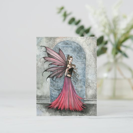 White Christmas Fairy Briefkaart (Staand voorkant)