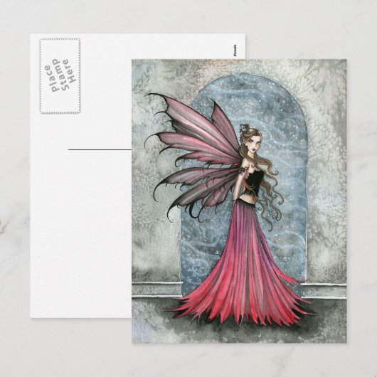 White Christmas Fairy Briefkaart (Voorkant / Achterkant)