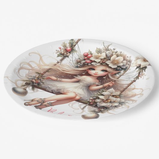 White Christmas Fairy Paper Bord (Gekanteld)