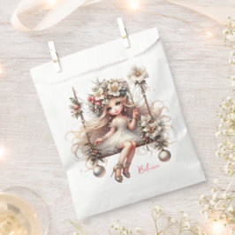 White Christmas Fairy Paper Bord Bedankzakje