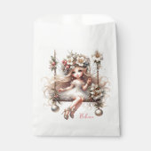 White Christmas Fairy Paper Bord Bedankzakje (Voorkant)