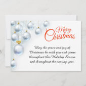 White Christmas Ornaments personalize with Photo Feestdagenkaart (Achterkant)