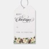 White Christmas Poinsettia naar Van Cadeaulabel (Voorkant)