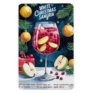 White Christmas Sangria Magneet