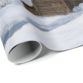 White Christmas Snowy Mountain Landschap Cadeaupapier (Rol Hoek)