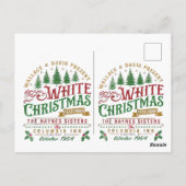 White Christmas Wallace en Davis Haynes zus Briefkaart (Achterkant)