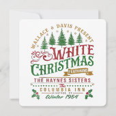 White Christmas Wallace en Davis Haynes zus Kaart (Achterkant)