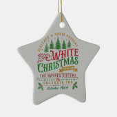 White Christmas Wallace en Davis Haynes zus Keramisch Ornament (Rechts)