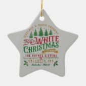 White Christmas Wallace en Davis Haynes zus Keramisch Ornament (Voorkant)