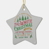 White Christmas Wallace en Davis Haynes zus Keramisch Ornament (Links)