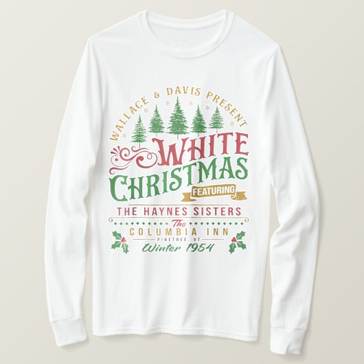 White Christmas Wallace en Davis Haynes zus T-shirt (Design voorkant)