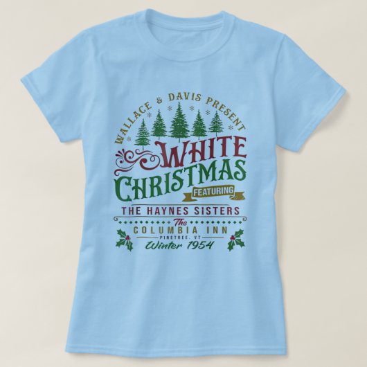 White Christmas Wallace en Davis Haynes zus T-shirt (Design voorkant)