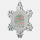 White Christmas Wallace en Davis Haynes zus Tin Sneeuwvlok Ornament (Rechts)