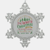 White Christmas Wallace en Davis Haynes zus Tin Sneeuwvlok Ornament (Voorkant)