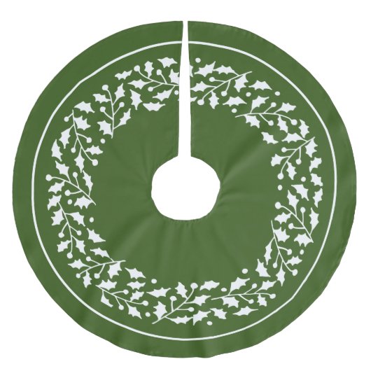 White Chritmas Holly Wreath Kerstboom Rok (Voorkant)