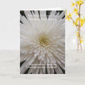 White Chrysanthemum 13th Wedding Jubileum Kaart (Gele Bloem)