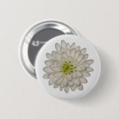 White Chrysanthemum Button (Voorkant /achterkant)