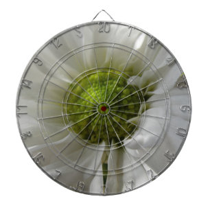 White Chrysanthemum Dart Board Dartbord