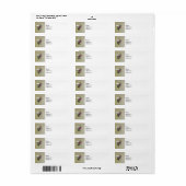 White Chrysanthemum en Paarse Snapdragons Etiket (Full Sheet)