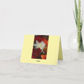 White Chrysanthemum Floral Note Card Bedankkaart (Achterkant)