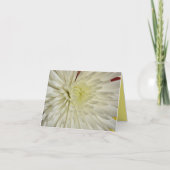 White Chrysanthemum Floral Note Card Bedankkaart (Voorkant)