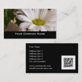 White Chrysanthemum flower Aangepaste Visitekaartj Visitekaartje (Voorkant / Achterkant)