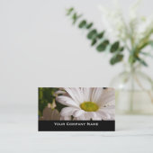 White Chrysanthemum flower Aangepaste Visitekaartj Visitekaartje (Staand voorkant)