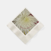 White Chrysanthemum Happiness Blooms Servet (Hoek)