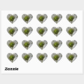 White Chrysanthemum Heart Hart Sticker (Vel)