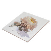 White Chrysanthemum Mountain Breaking Through Snow Tegeltje (Zijkant)