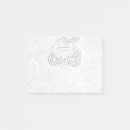 White Cinderella Carriage Storybook Personated Post-it® Notes (Voorkant)