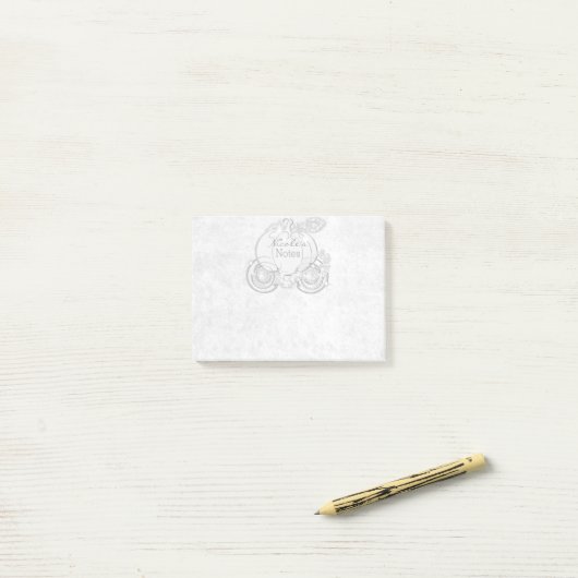 White Cinderella Carriage Storybook Personated Post-it® Notes (Op bureau)