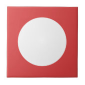 White Circle Keramische tegel Tegeltje (Voorkant)