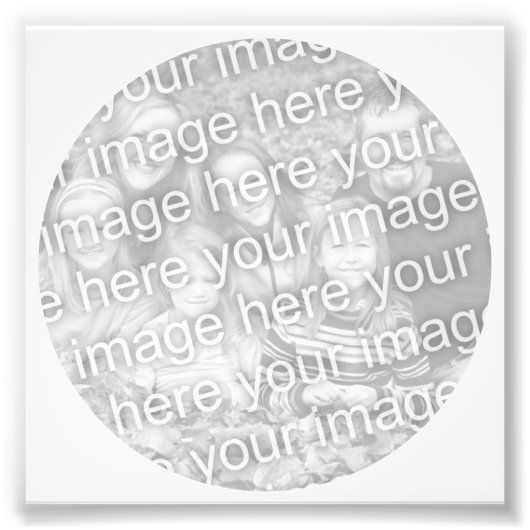 White Circle Lijst Foto Afdruk (Voorkant)