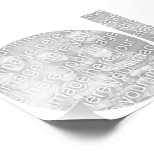 White Circle Lijst Foto Afdruk (Hoek)