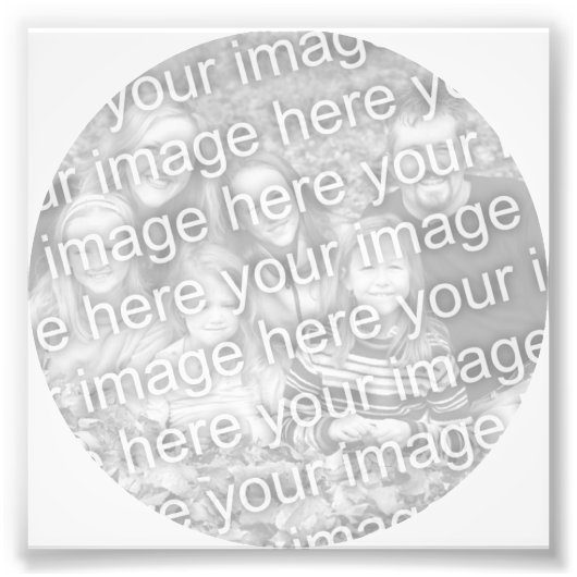 White Circle Lijst Foto Foto Afdruk (Voorkant)