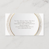 White Circle Lijst Gold Lines Visitekaartje (Achterkant)