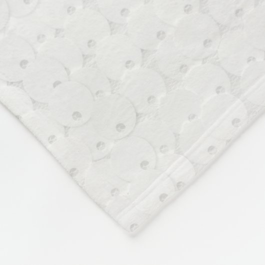 White Circle Sequins Sparkle Shiny Shimmer Glitter Fleece Deken (Hoek)