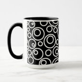 White Circles Design on Black Mok (Links)