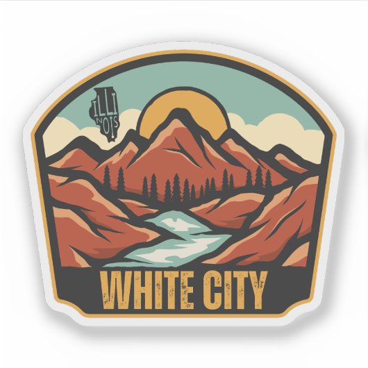 White City, Illinois  Sticker (Voorkant)