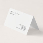 White classic elegant Plain Professional Visitekaartje (Voorkant)