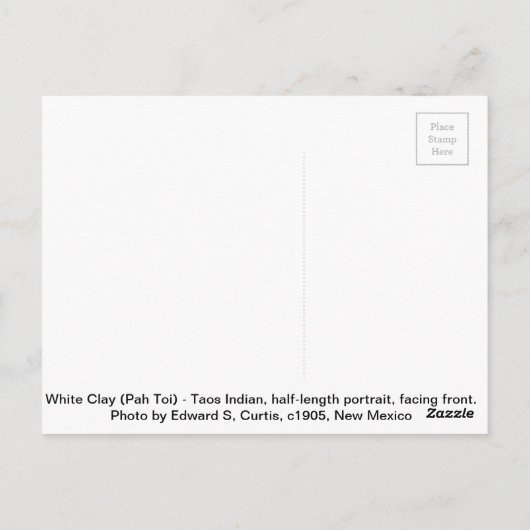 White Clay (Pah Toi) Briefkaart (Achterkant)