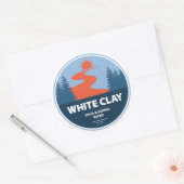 White Clay Wild and Schilderachtig River Ronde Sticker (Envelop)