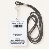 White Clean Gedetailleerde Caduceus Medische Foto- Badge (Achterkant met draagriem)