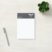 White Clean Gedetailleerde Caduceus Warm Grijs Med Post-it® Notes (Kantoor)