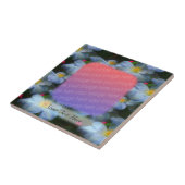 White Clematis drijft je foto teile Tegeltje (Zijkant)