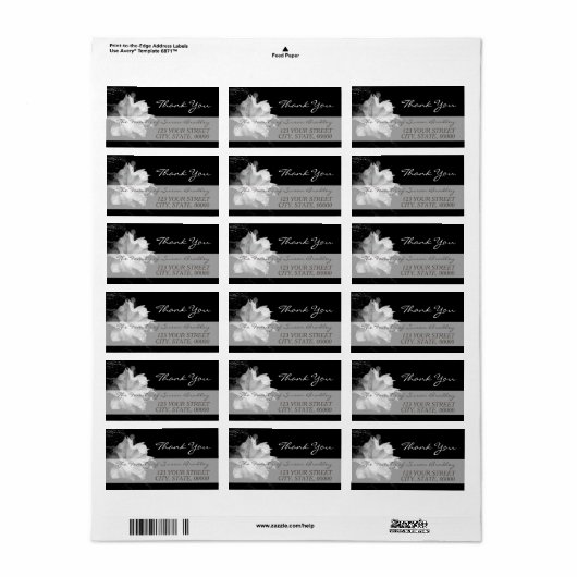 White Clematis Family Bedankt Label 2 (Full Sheet)