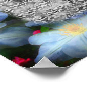 White Clematis Flower Lijst Creëer Uw eigen foto Poster (Hoek)