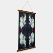 White Clematis Flower Pair Abstract Hangend Wandkleed (Gebogen)